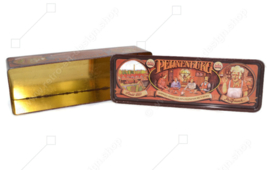 Rectangular vintage tin for gingerbread van Peijnenburg, anniversary edition.