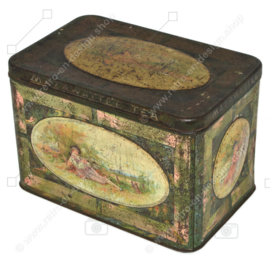 Antique "Mazawattee tea" tea tin with an image of Little bo-peep