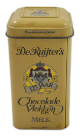 Vintage tin 125 years "De Ruijter" chocolate flakes, milk