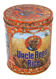 Uncle Bens Rice' Lata cilíndrica vintage para almacenar arroz