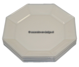 White Sandwich Plate Arcoroc France, Octime