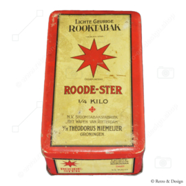 Vintage Tabakdose von Niemeijer “Roode-Ster Lichte Geurige Rooktabak”