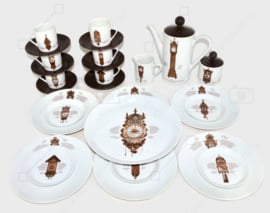 Cake plate, pastry plate/dish from the Nutroma Clock tableware made by Mitterteich Porzellan