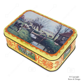 Boîte Rectangulaire Vintage avec Décoration de Ferme