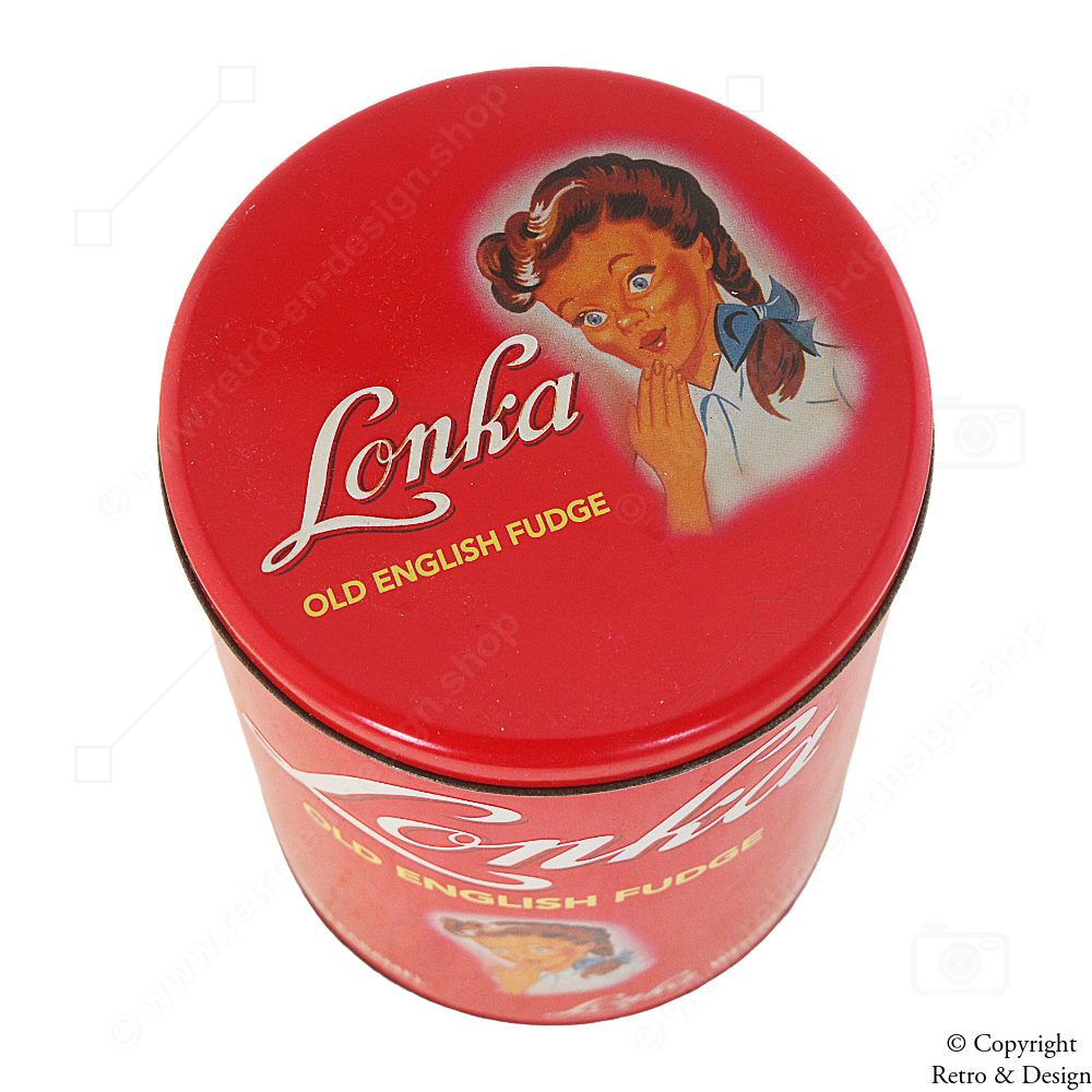 🍬 Rote Retro-Lonka-Dose – Perfekt für Liebhaber weicher Karamellen! 🍬