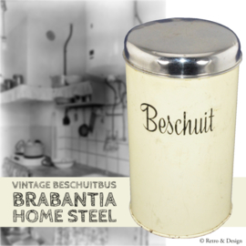 Vintage weiße Keksdose, Brabantia Home Steel