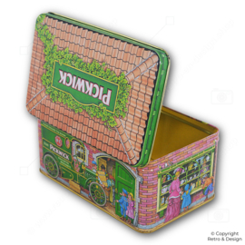 Boîte à Thé Douwe Egberts Pickwick – La Maison Pickwick (Années 1980, Objet de Collection Vintage)