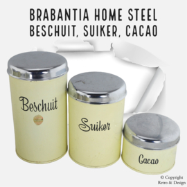 🌟 Boîtes de rangement Brabantia pour biscuits, sucre et cacao : Un clin d'œil élégant aux années 1950 et 60 ! 🌟