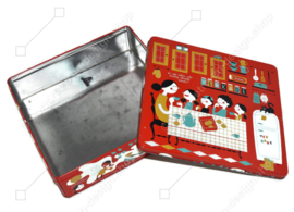 Square Verkade biscuit tin with illustrations by Esther Aarts