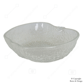Enchanting Retro: Authentic Glass Bowl in Half-Apple Shape from the 1960s/70s