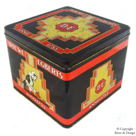 Experience the Charm of this Classic Storage Tin: A Stunning Square Tin by Douwe Egberts!