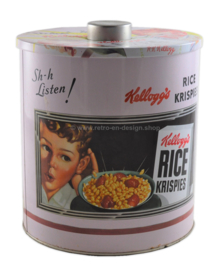 Retro tin made by Kellogg's for storing cereal