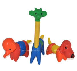 ZOO-IT-yourself perro de plástico vintage Tupperware Toys