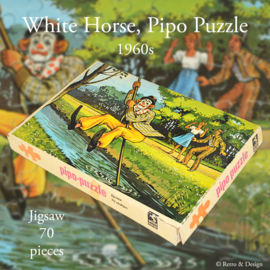 Vintage Pipo Puzzle van White Horse, jigsaw 70 stukjes
