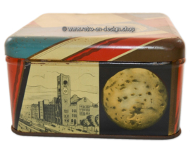 Square tin cookie jar for Amsterdam koggetjes cookies