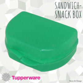 Tupperware Sandwich / Snack box avec fermeture à clip en vert tendance