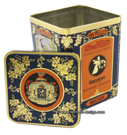 Vintage biscuit tin for van Melle's biscuits