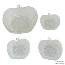 Vintage Italian Glass Apple Bowl Set (1960-1970): Elegance and Functionality