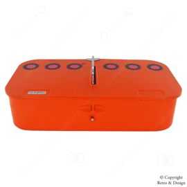 Vintage Orange Polish Box by Brabantia Designed by Patrice van Uden from the 1970s