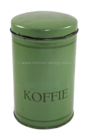 Vintage Reseda Grüne Blechdose für Kaffee