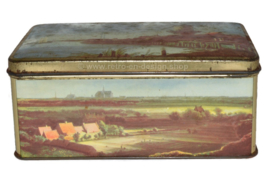 Vintage De Gruyter cocoa tin with Dutch landscapes and mill