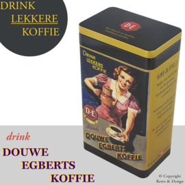 Boîte à café rétro Douwe Egberts – Pratique et de collection