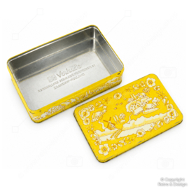 Vintage Verkade Biscuit Tin 1981 – Yellow Dutch Landscape Tin with Windmill and Farmhouses