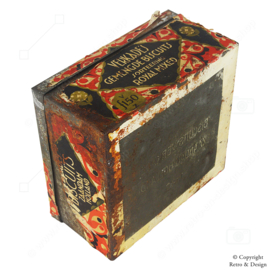 Lata Nostálgica Verkade de 1949 – Lata Rectangular de Exhibición para Galletas Variadas