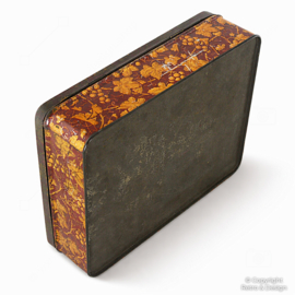 Lata Vintage Decorativa con Frutas – Caja Holandesa de Galletas – ca. 1930–1945