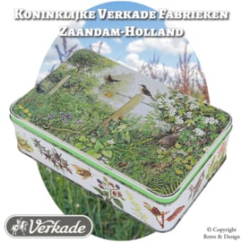 Caja de galletas o de bizcochos para galletas Verkade con decoración natural