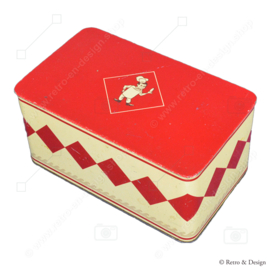 Vintage biscuit tin made by Bolletje with a baker and red lid
