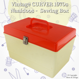 Caja de costura vintage Curver de los años 70 – Solución práctica de almacenamiento con encanto atemporal