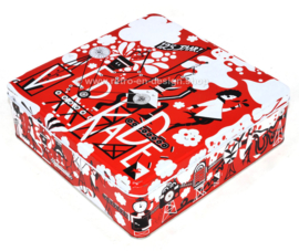 Square cookie tin 125 years Verkade in red, white and black