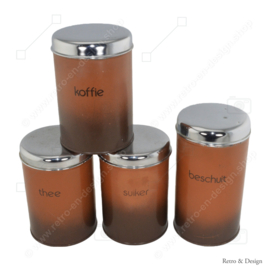 Vintage set of Brabantia tins in "Shadow Brown"