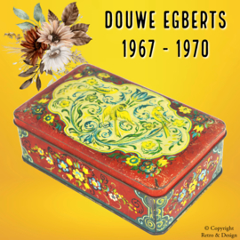 Lata de Café Douwe Egberts en Estilo de Arte Popular Europeo (1967-1970)