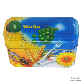 Lata de Almacenaje Vintage Wasa con Gallo y Abeja – Estilosa y Práctica para tu Knäckebröd