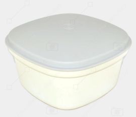 Vintage Tupperware Siebservierer in cremeweiß und grau, 1973