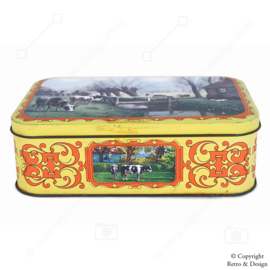 Boîte Rectangulaire Vintage avec Décoration de Ferme