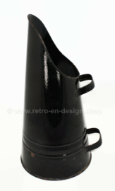 Vintage 1950s black coal kit, coal bucket or pellet kit