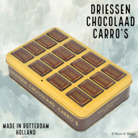 Vintage tin for Driessen chocolate carros