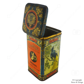 Boîte à Toffees Van Melle (1925-1928) – Boîte Publicitaire Historique avec Motif d’Oiseau