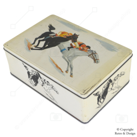 "Nostalgic Van Melle Horse Race Tin: A Journey through Vintage History"