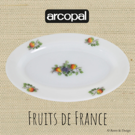 "Elegancia en la Presentación: Fuente Ovalada "Fruit de France" de Arcopal - ¡Un Delicioso Placer Culinario con Diseño Elegante!"