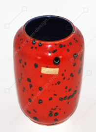 Vintage West-Germany Vase von Scheurich Modell 238-14 rot mit Sprenkeln