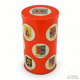 Boîte vintage ARKS pour biscottes – Orange – Armoiries des 11 provinces néerlandaises