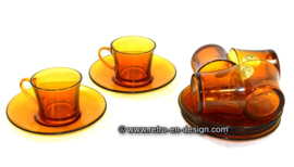 Duralex France Vintage-Glas Espresso-Set 1970