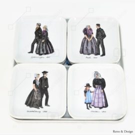 "Burgherdragt Serving set", juego de pastelería de porcelana de ocho piezas fabricado por Villeroy and Boch