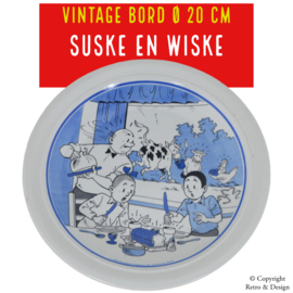 Vintage Suske and Wiske Earthenware Plate - Limited Edition 1990