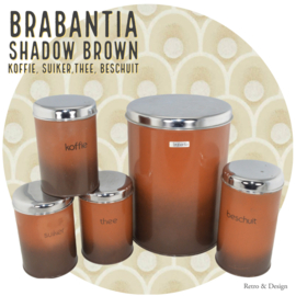 Juego vintage de latas de Brabantia en "Shadow Brown"