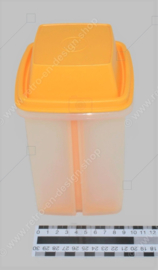Pot à cornichons ou porte-cornichons de Tupperware plastique en blanc transparent et jaune
